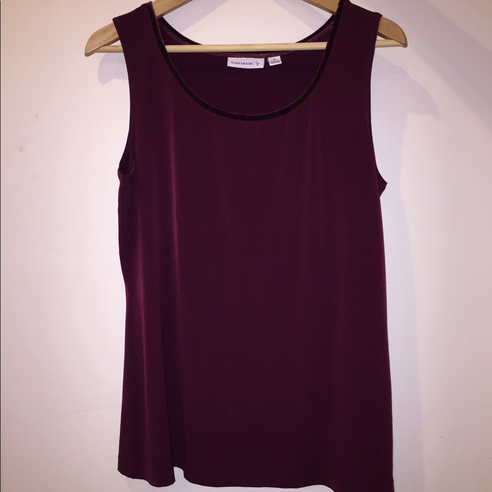 Maroon sleeveless top